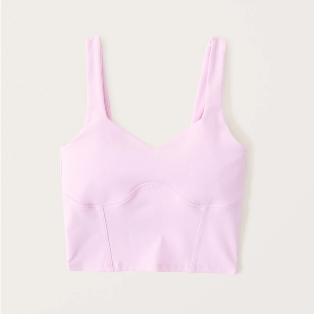 Abercrombie pink seamless fabric corset tank